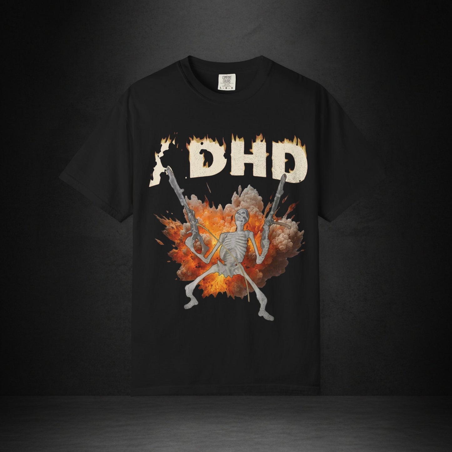 Skeleton Riot Graphic T-Shirt – Explosive DHD Band Tee