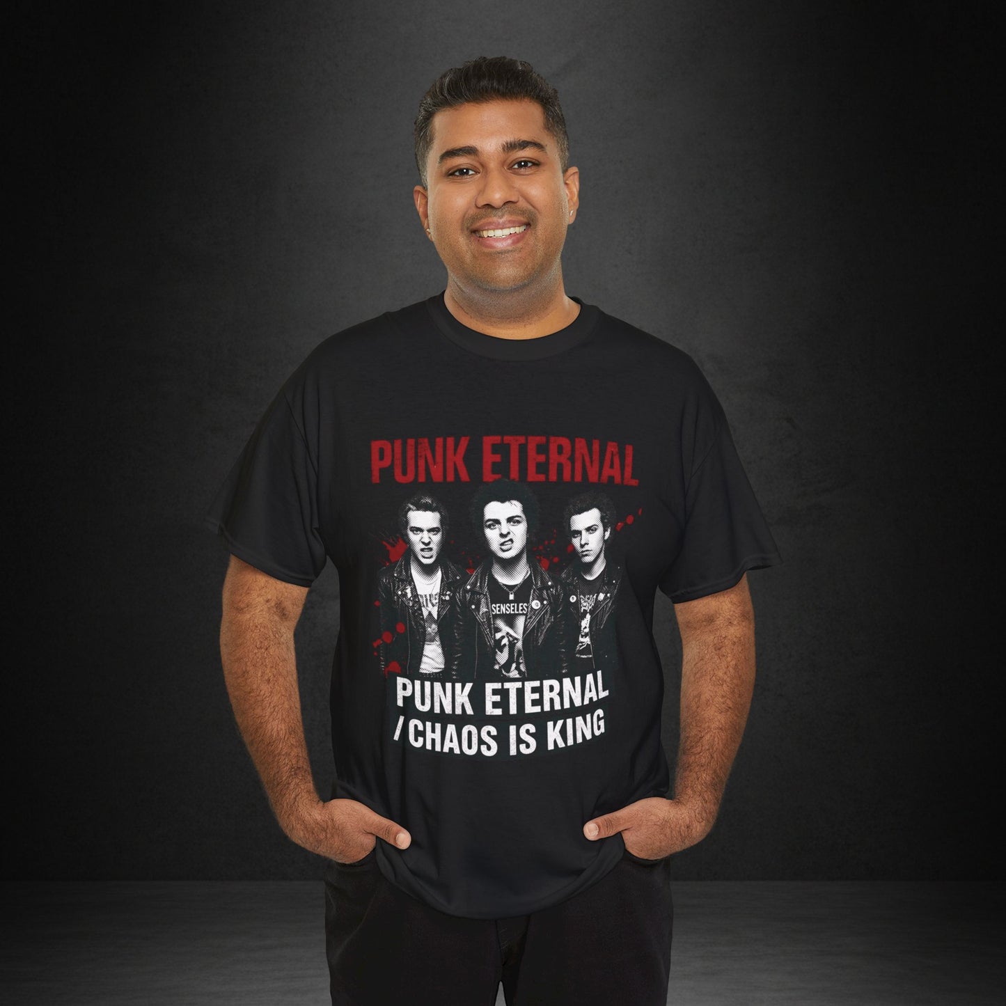 Punk Eternal Graphic Tee — "Chaos Is King" Vintage Punk Band Shirt