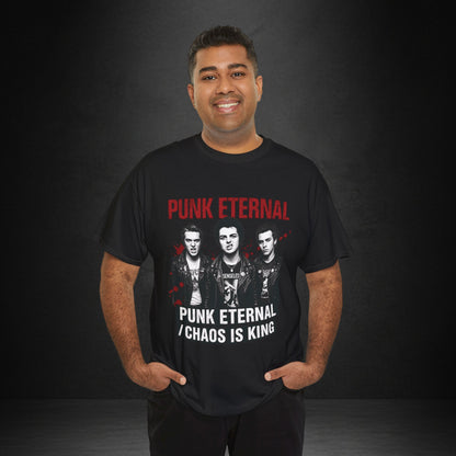 Punk Eternal Graphic Tee — "Chaos Is King" Vintage Punk Band Shirt