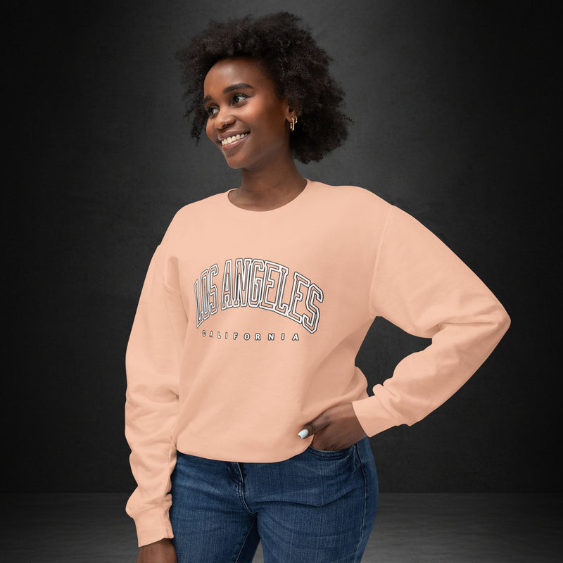 Los Angeles California Crewneck Sweatshirt — Minimal Vintage City Logo