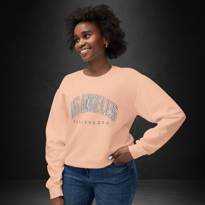 Los Angeles California Crewneck Sweatshirt — Minimal Vintage City Logo
