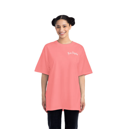 Los Angeles Vintage Script T-Shirt — Orange Graphic Tee with 'Los Angeles' Back Print