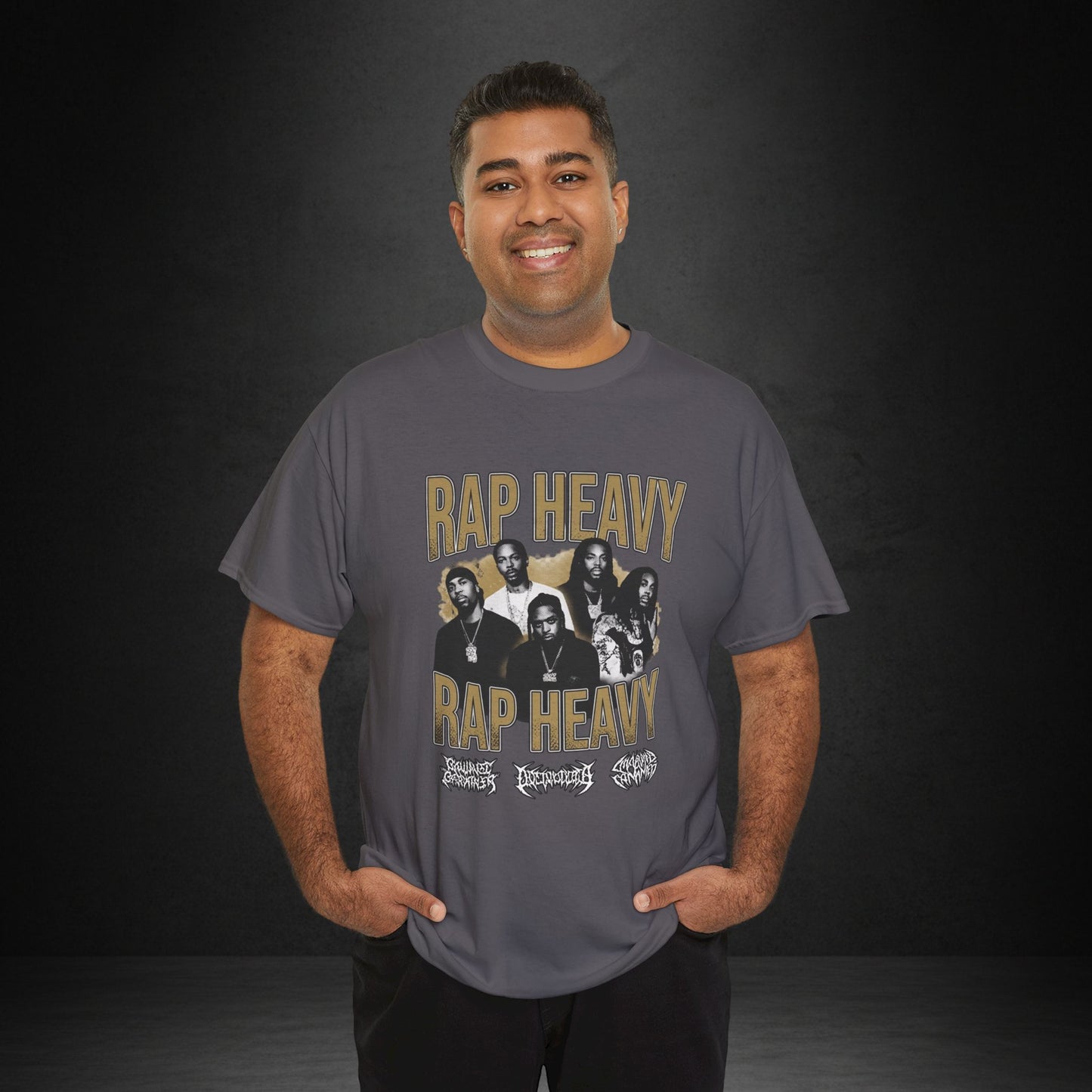 Rap Heavy Band Tee — Vintage-Style Hip Hop Graphic T-Shirt
