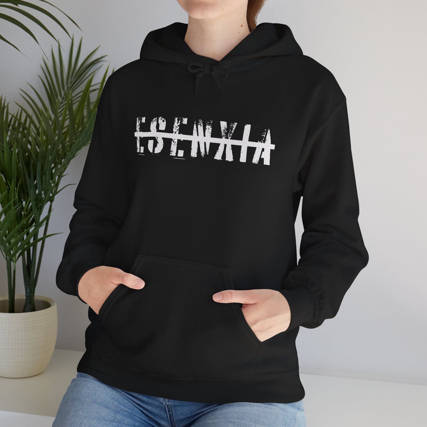 IGNITE — Esenwia Distressed Logo Hoodie | Grunge Streetwear