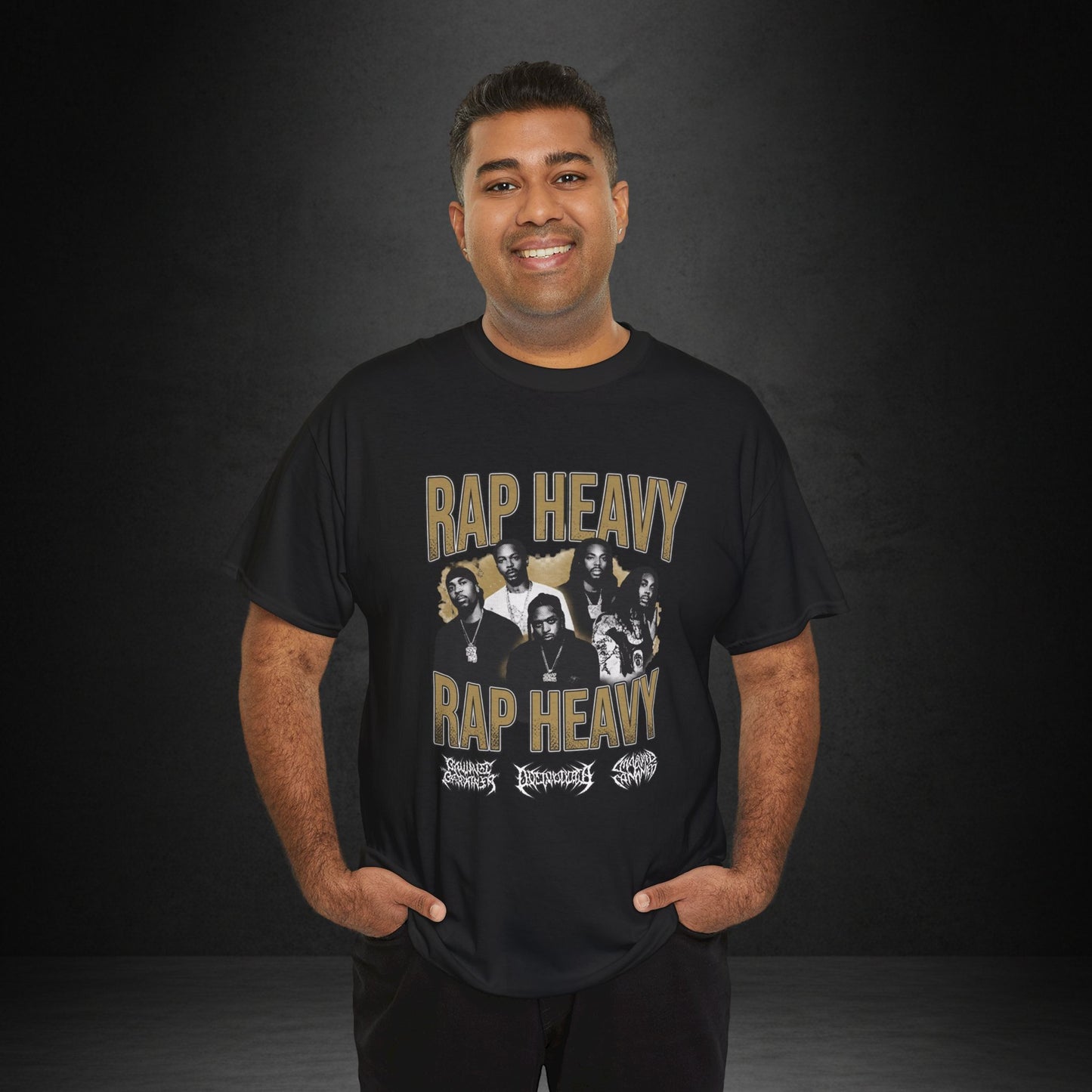 Rap Heavy Band Tee — Vintage-Style Hip Hop Graphic T-Shirt