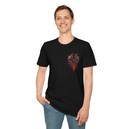 Distressed Thorn Heart T-Shirt — Grunge Gothic Chest Print
