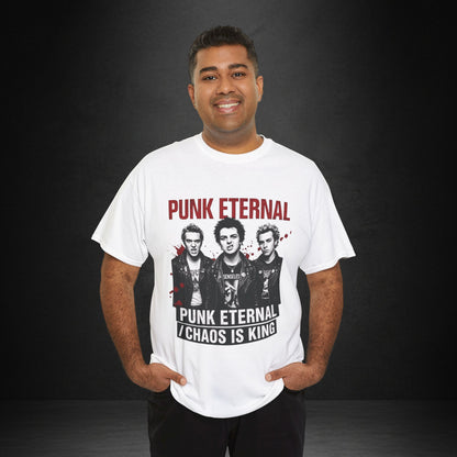 Punk Eternal Graphic Tee — "Chaos Is King" Vintage Punk Band Shirt