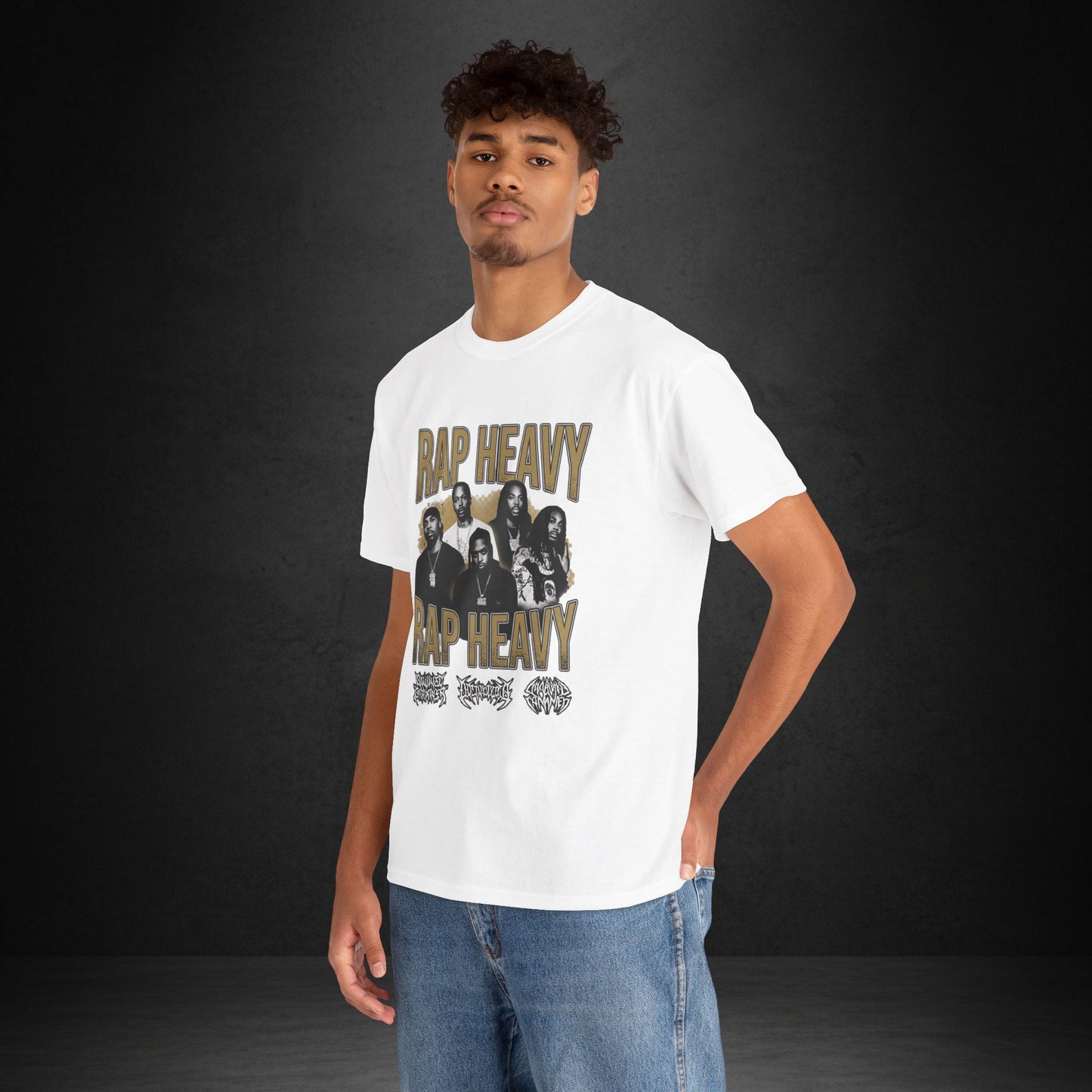 Rap Heavy Band Tee — Vintage-Style Hip Hop Graphic T-Shirt