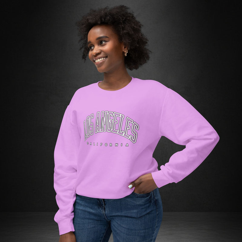 Los Angeles California Crewneck Sweatshirt — Minimal Vintage City Logo