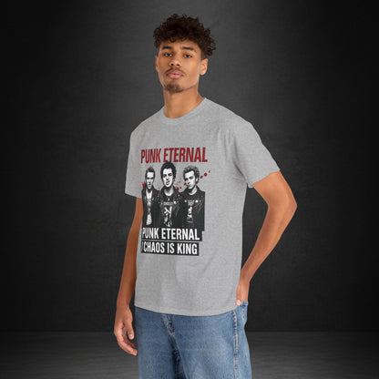 Punk Eternal Graphic Tee — "Chaos Is King" Vintage Punk Band Shirt
