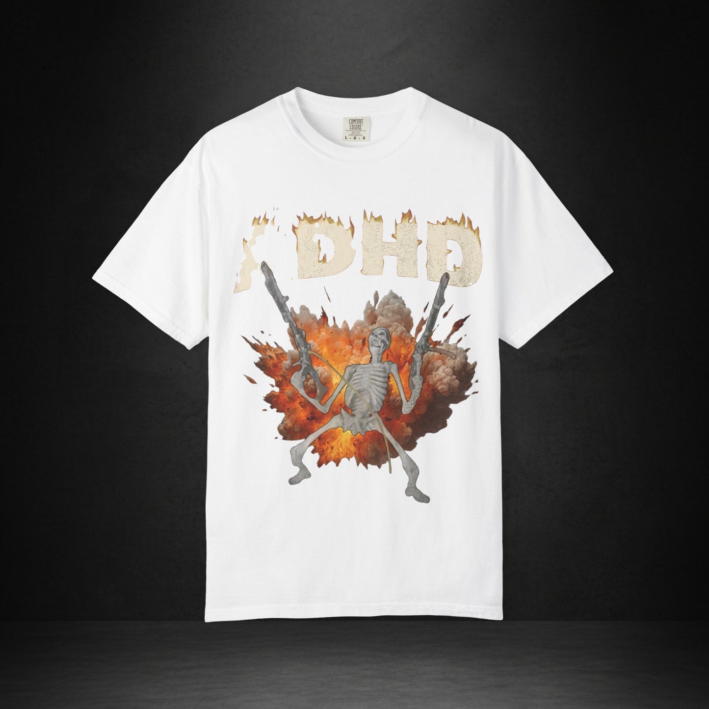 Skeleton Riot Graphic T-Shirt – Explosive DHD Band Tee