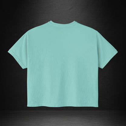 Women's Boxy Tee — Monogram 'V' with Pistol Graphic