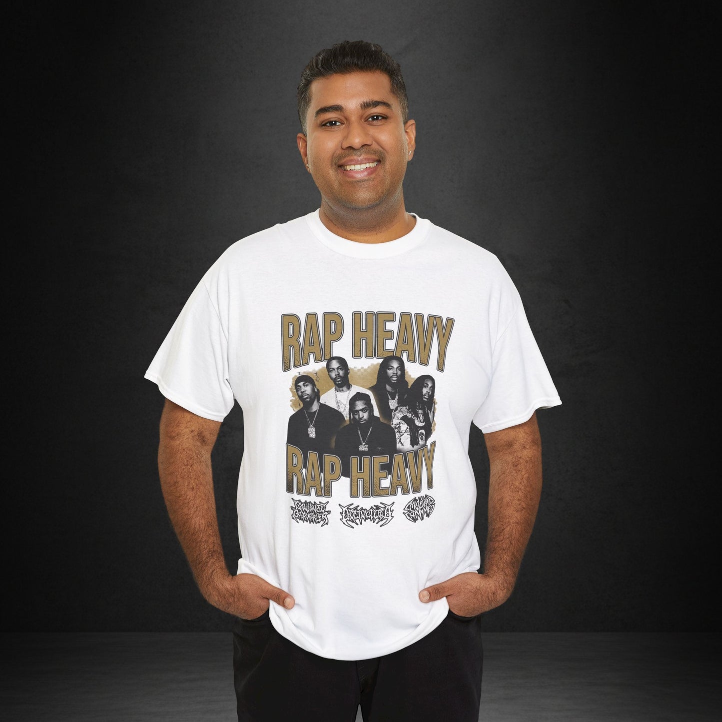 Rap Heavy Band Tee — Vintage-Style Hip Hop Graphic T-Shirt